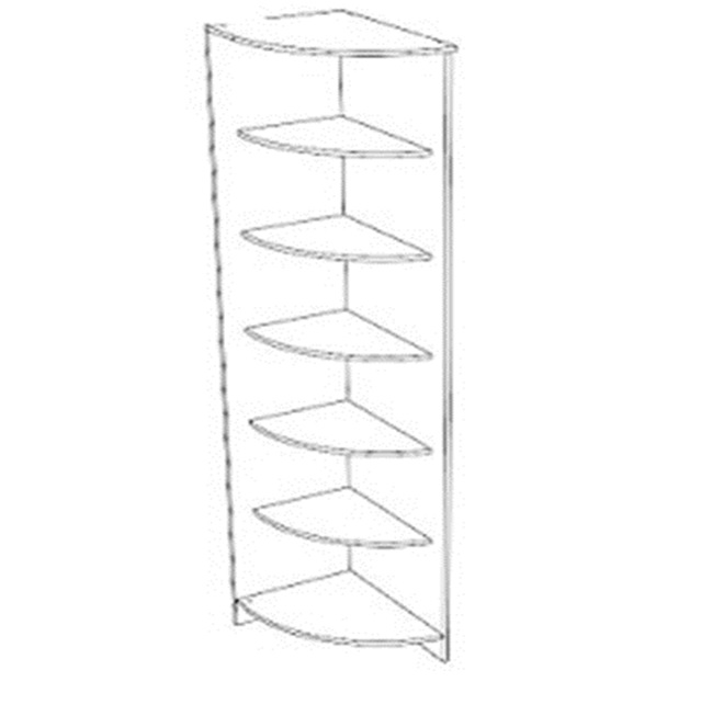 Радиусный распашной шкаф арт.52 пластик